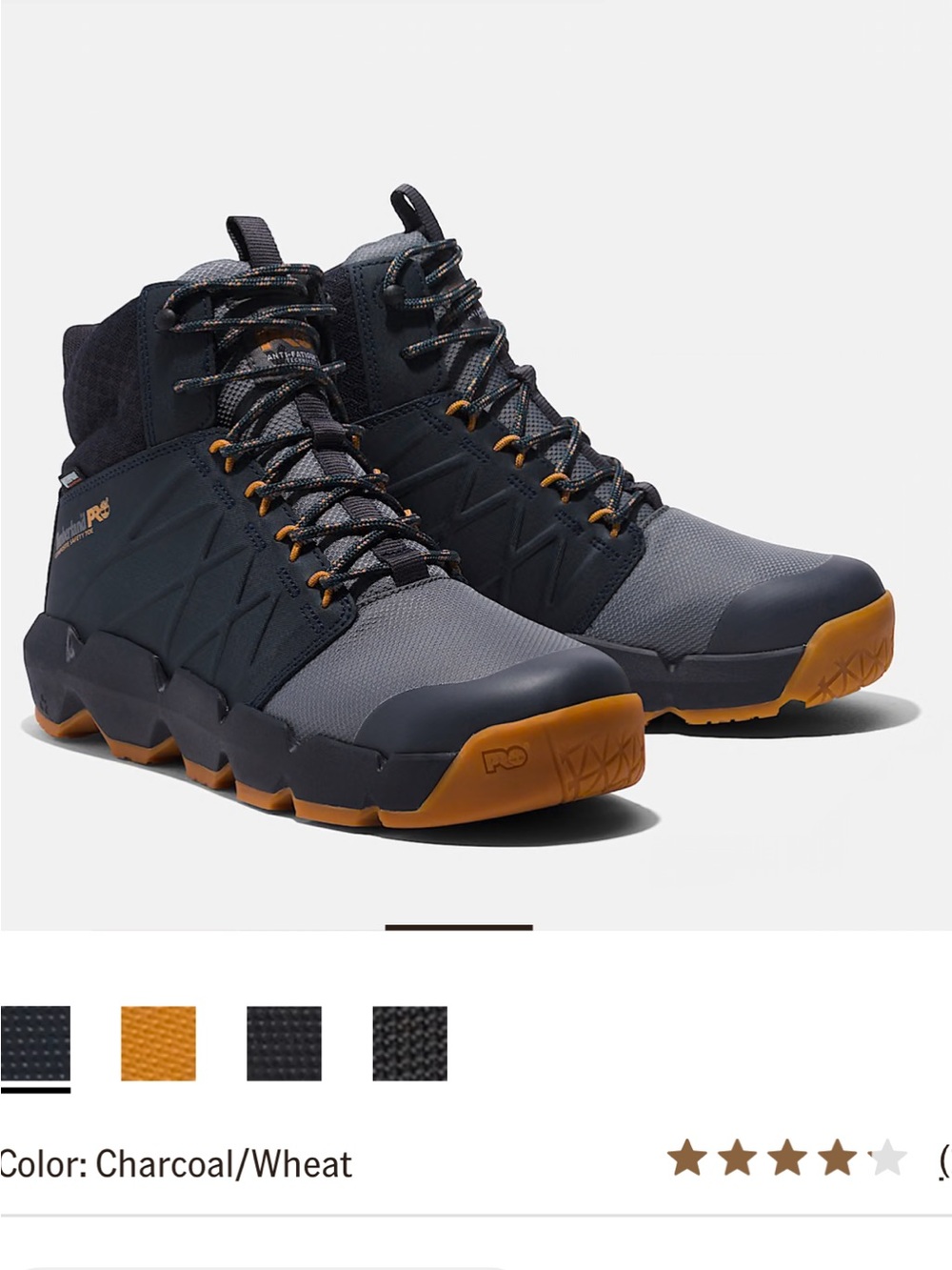 Timberland PRO Charcoal and Wheat Men's Mid-Top Work Boots